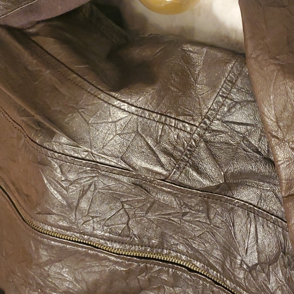 DANIER DARK BROWN GENUINE LEATHER JACKET. - Picture 3 of 5
